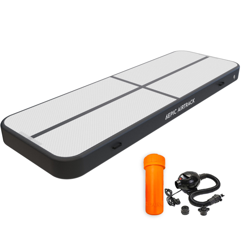 Epic AirTrack Matte 20cm Carbon mit Luftpumpe