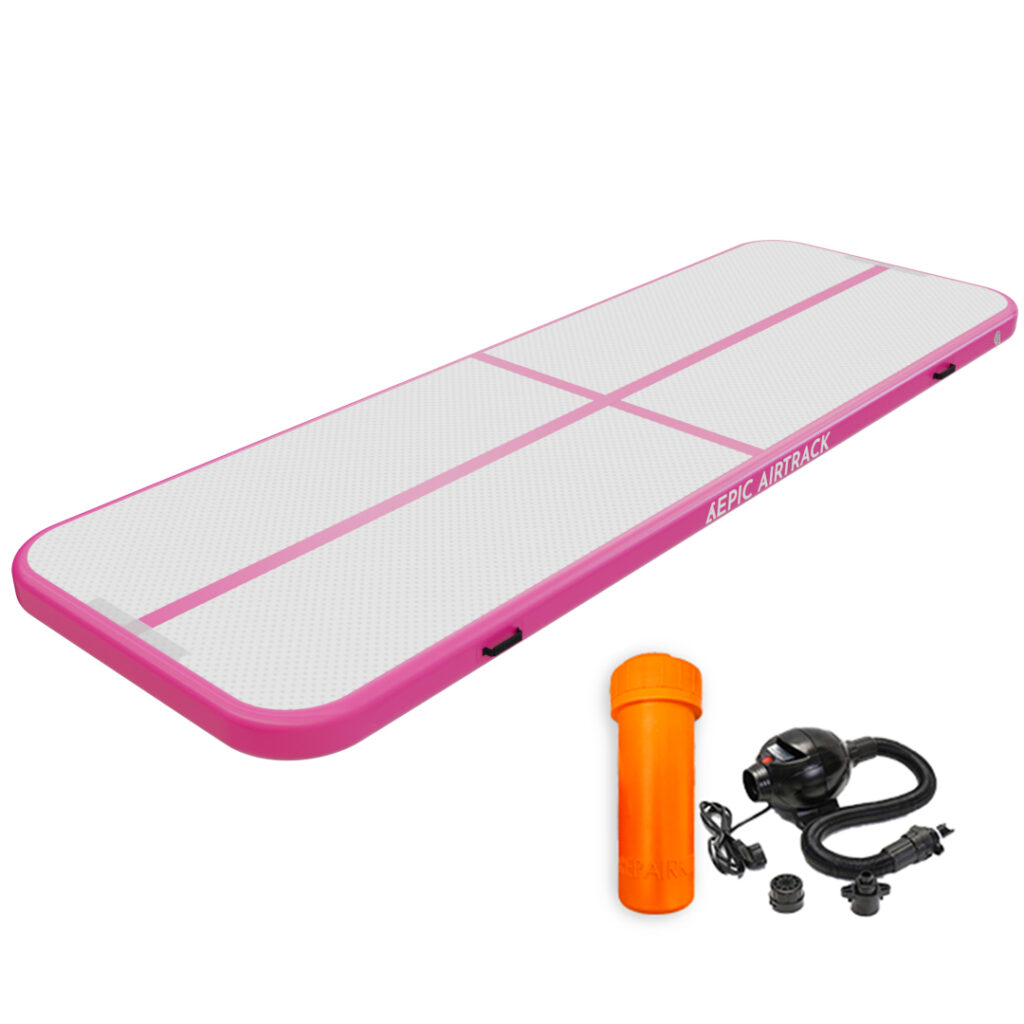 Epic AirTrack Matte 10cm Pink mit Luftpumpe