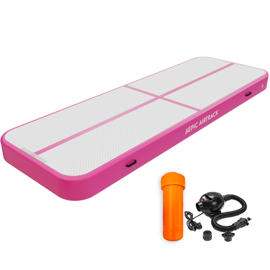 Epic AirTrack Matte 20cm Pink mit Luftpumpe